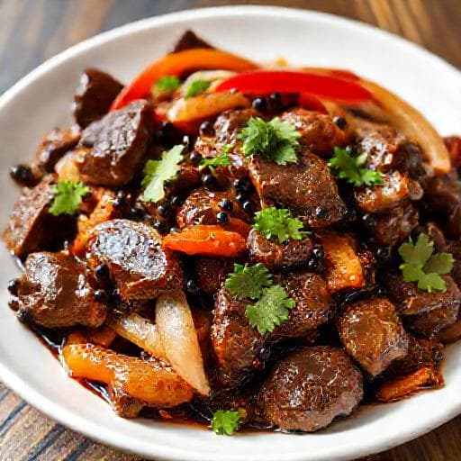 เนื้อผัดพริกไทยดำ (สูตรดั้งเดิม)