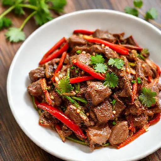 เนื้อผัดพริกสด (แบบดั้งเดิม)