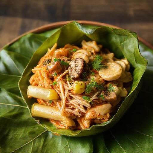 หมกหน่อไม้ใส่เห็ดและไก่ (ประยุกต์)
