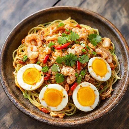 ยำไข่เค็มทรงเครื่อง