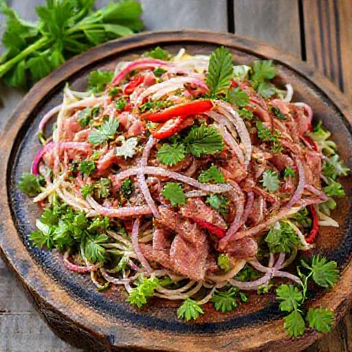 พล่าเนื้อสมุนไพร (Pla Nuea Samunphrai)