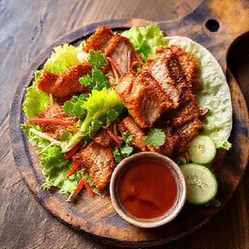 เมี่ยงหมูสามชั้นทอดกรอบ