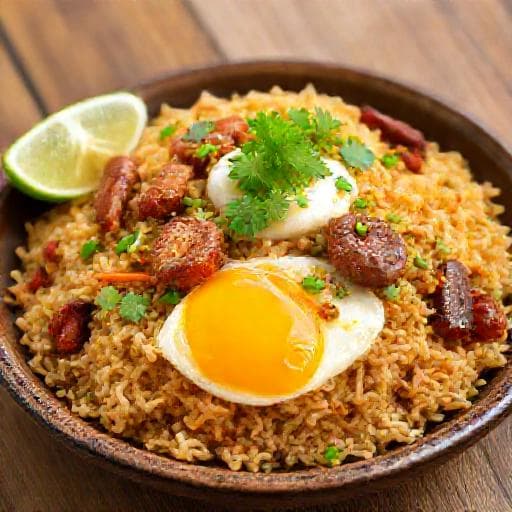 ข้าวผัดกุนเชียงไข่เค็ม