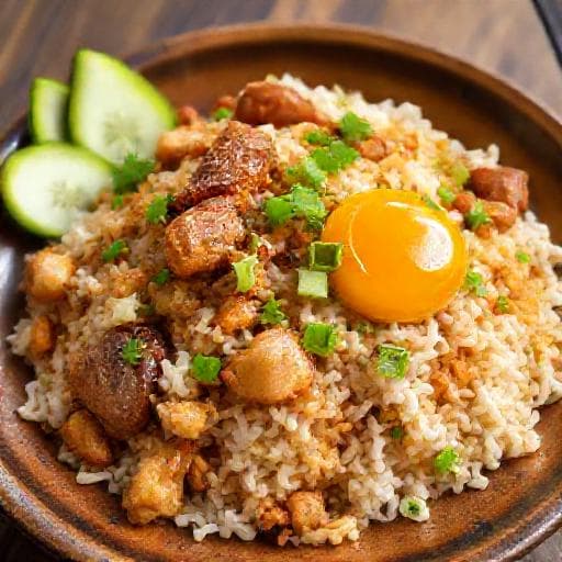 ข้าวผัดแหนมไข่เค็ม