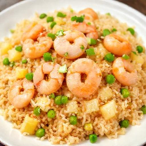 ข้าวผัดสับปะรดกุ้งอย่างง่าย
