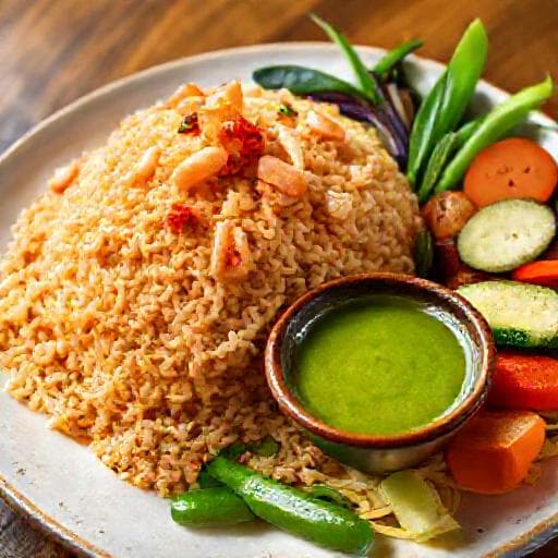 ข้าวผัดมันกุ้งน้ำพริกกะปิ