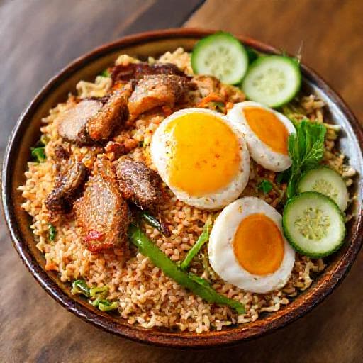 ข้าวผัดน้ำพริกลงเรือ (สูตรดั้งเดิม)