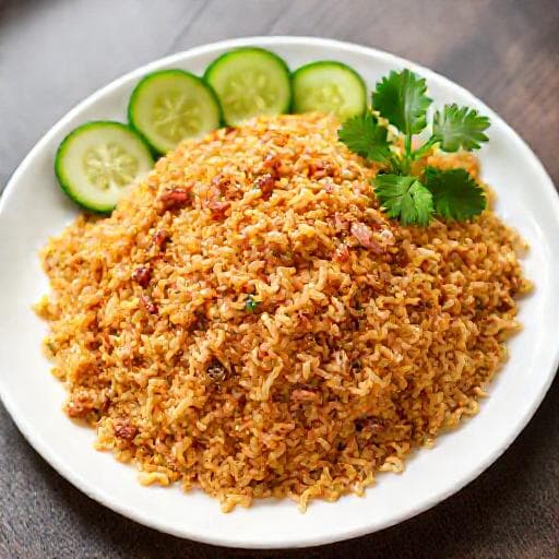 ข้าวผัดกระเทียมหมูสับ (สูตรดั้งเดิม)