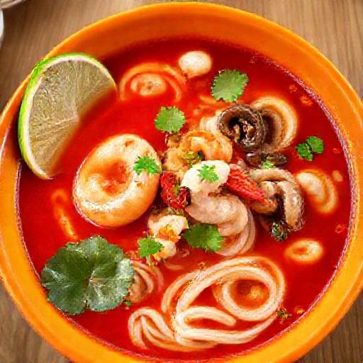 ก๋วยจั๊บญวนต้มยำทะเล