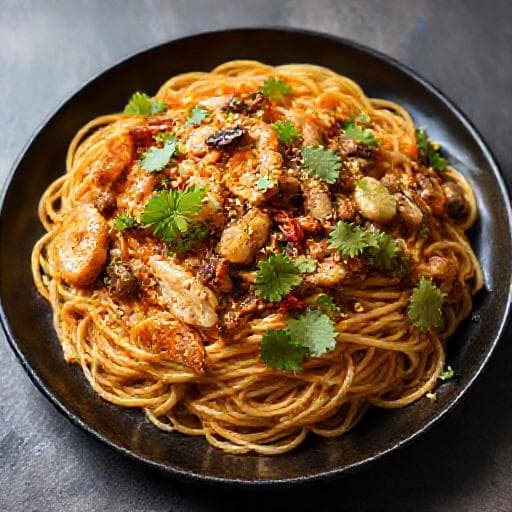 หมี่กรอบสามรสทรงเครื่อง (ประยุกต์)