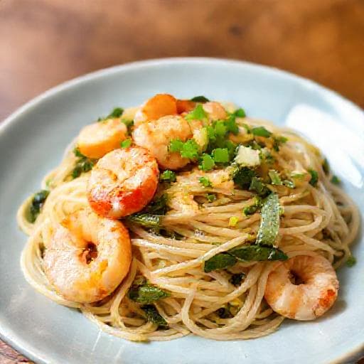 วุ้นเส้นผัดชะอมกุ้ง (สูตรเร่งด่วน)