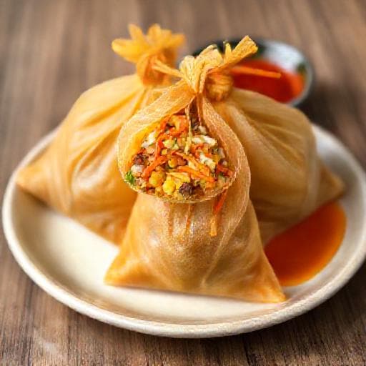 ถุงทองไส้ผักรวม (มังสวิรัติ)