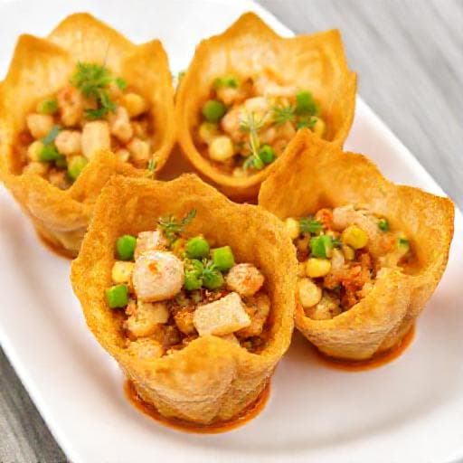 กระทงทองไส้ไก่และกุ้ง (ประยุกต์)