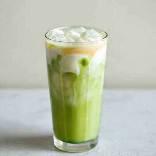 มัทฉะลาเต้เย็นหวานมัน