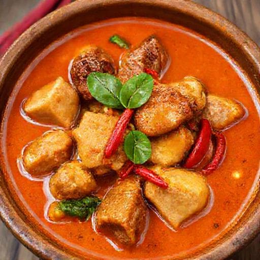 พะแนงหมูสามชั้น