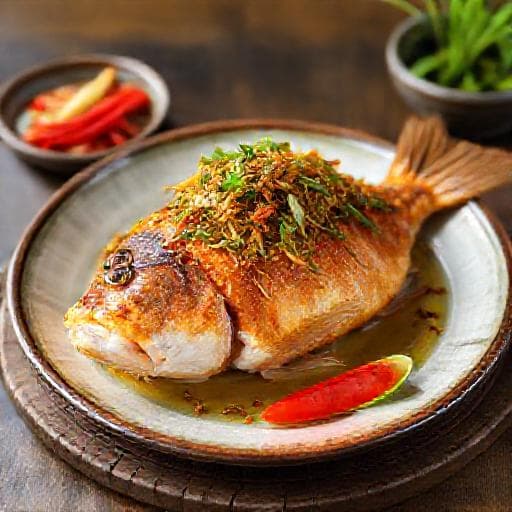 ปลาทับทิมทอดสมุนไพร (สูตรดั้งเดิม)