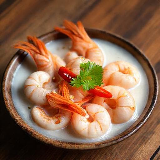 กุ้งนึ่งนมสด (สูตรเร่งด่วน)
