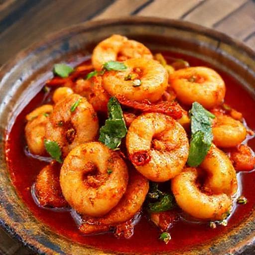 กุ้งผัดพริกแกงใต้