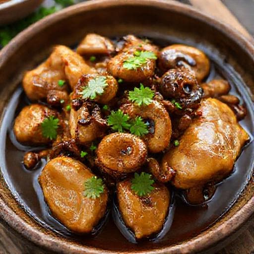 ไก่นึ่งซีอิ๊วเห็ดหอม