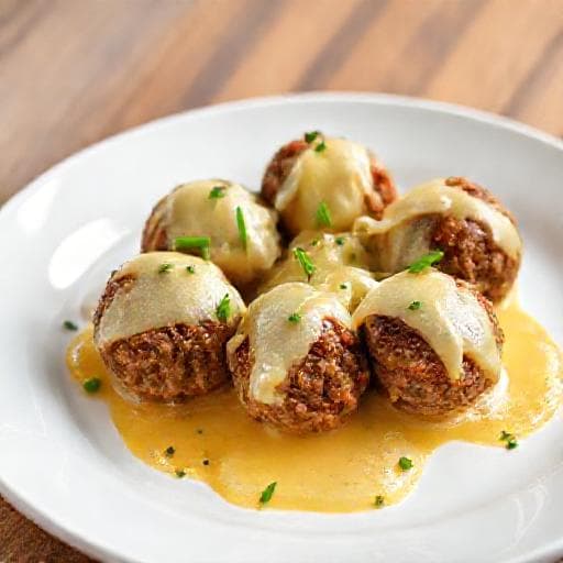 Quick Zapečene Mesne Okruglice sa Sirom (Speedy Baked Meatballs with Cheese)