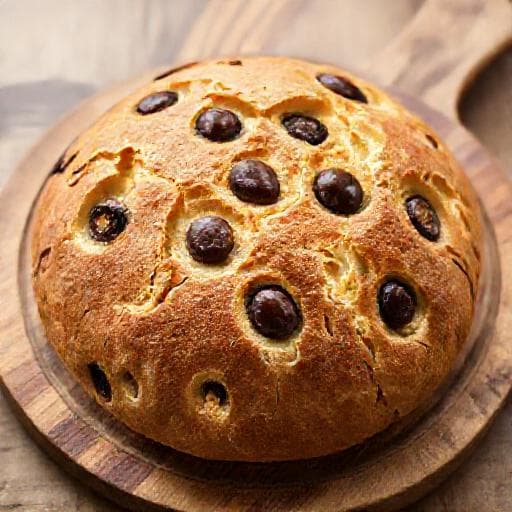 Traditional Pogača s Maslinama (Olive Bread)