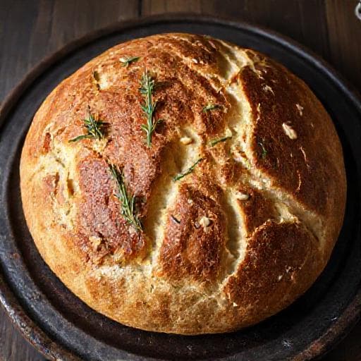 Domaći Kruh Ispod Peke with Rosemary and Garlic