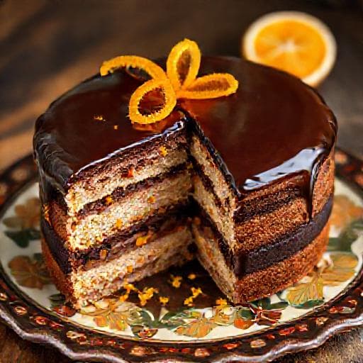Torta Makarana with Orange Zest