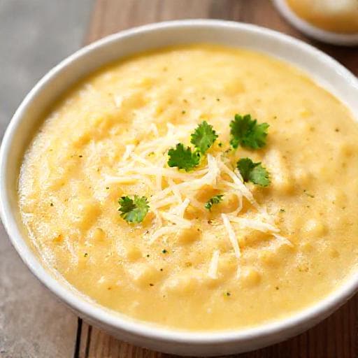 Quick Kukuruzni Žganci with Cheese