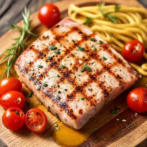Quick Garlic-Herb Grilled Tuna
