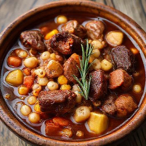 Maneštra od Bobića with Sausage and Smoked Ribs