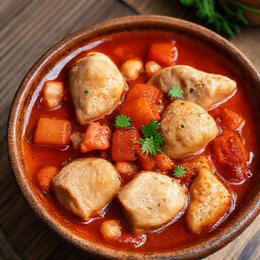 Traditional Žgvacet od kokoši