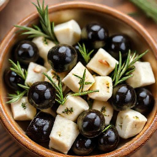 Quick Paški Sir Bites with Rosemary and Olives