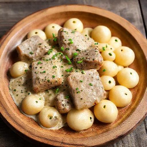 Ajngemahtec with Gnocchi (Regional Twist)