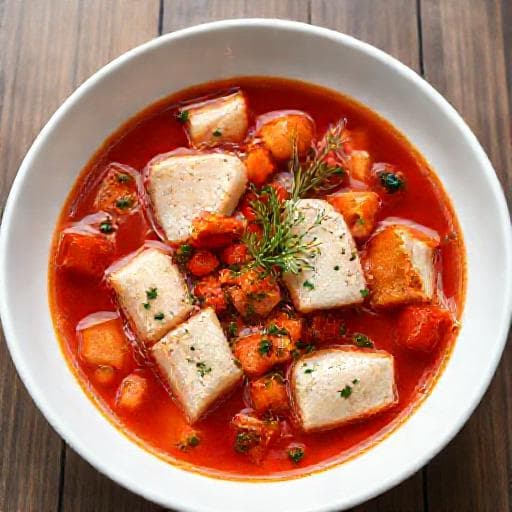 Quick Brudet od Ribe (Simplified Fish Stew)