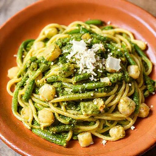 Tjestenina s Pestom Genovese (Genoese Pesto Pasta)