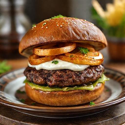 Domaći Hamburger with Kajmak