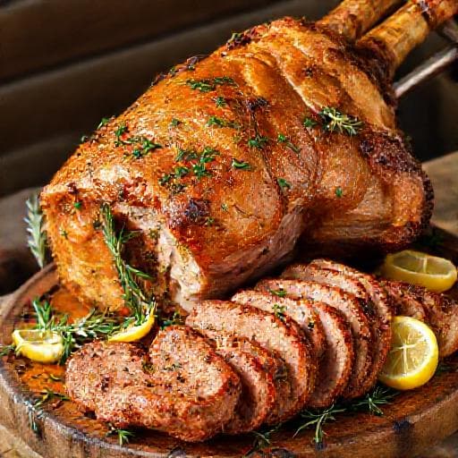 Janjetina na ražnju s Mediteranskim začinima (Mediterranean-Spiced Spit-Roasted Lamb)
