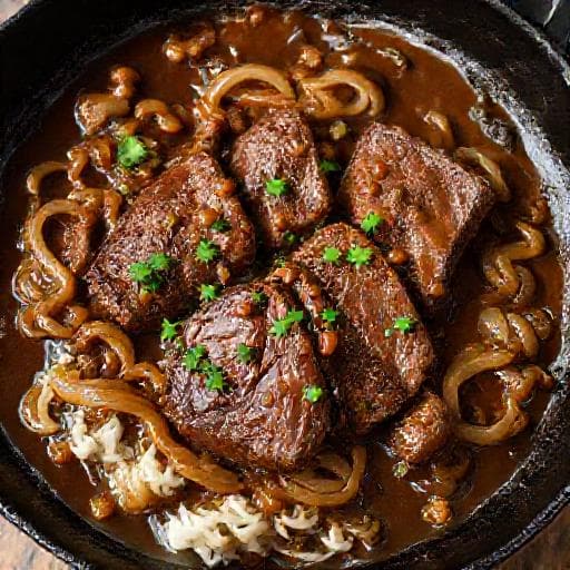 Quick Skillet Rib Steak na Tavi