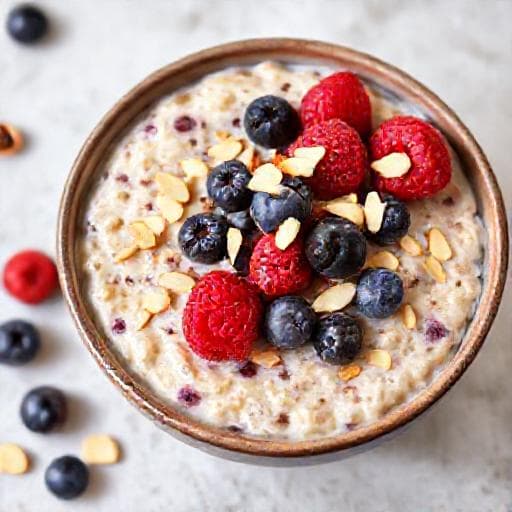 Quick Overnight Oats with Berries and Nuts