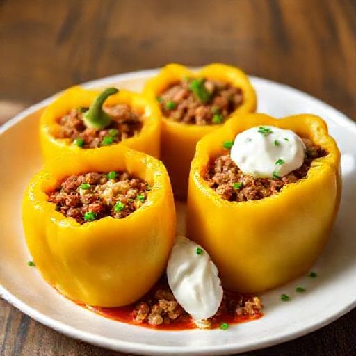 Quick Punjene Paprike (Simplified Stuffed Peppers)