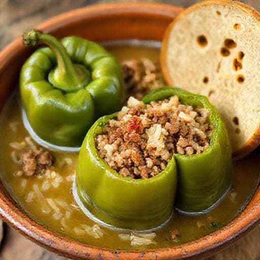 Punjene Paprike sa Kiselim Kupusom (Stuffed Peppers with Sauerkraut)