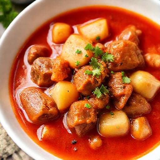 Quick Juneći Gulaš s Krumpirom (Speedy Beef Goulash with Potatoes)