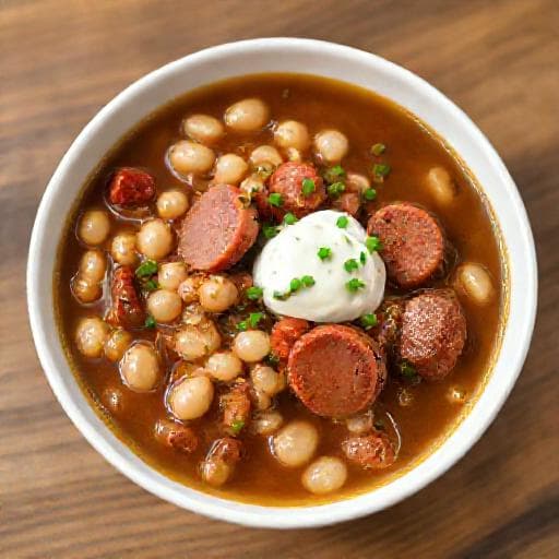 Quick Grah s Kobasicom (Speedy Sausage and Bean Stew)