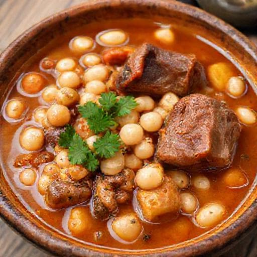 Traditional Serbian Grah sa Suhim Mesom (Bean Stew with Smoked Meat)
