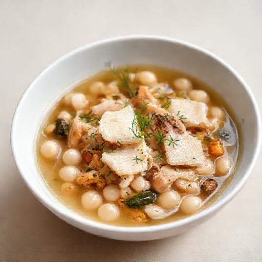 Grah sa Dimljenom Ribom (Bean Stew with Smoked Fish)