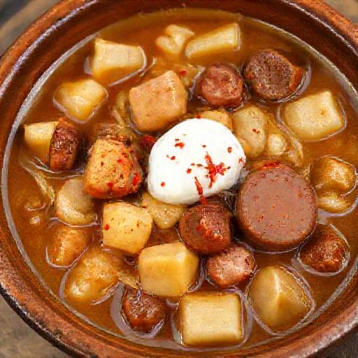 Varivo od Poriluka with Smoked Sausage and Paprika