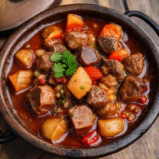 Traditional Kotlovina (Macedonian Meat Stew)