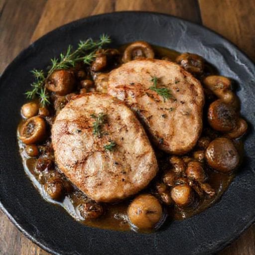 Veal Medallions with Wild Mushroom Ragout