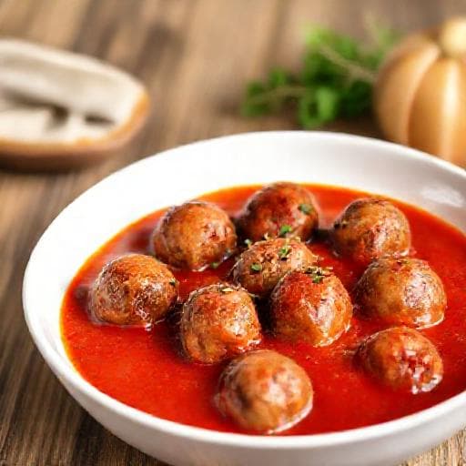 Brze Mesne Okruglice u Umaku od Rajčice (Quick Meatballs in Tomato Sauce)