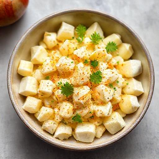 Eiersalat mit Curry und Apfel